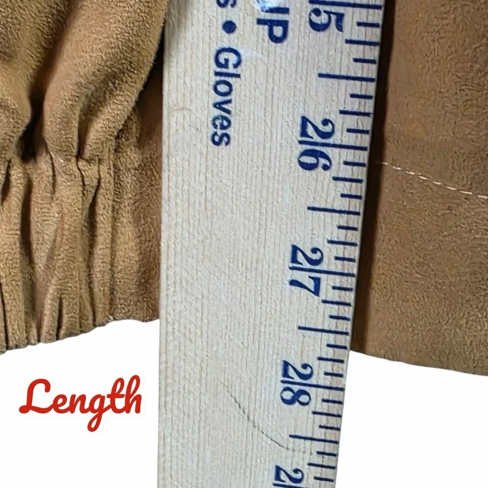 Blue Skyline Mens Micro Suede Bomber Harrington Jacket L Tan Plaid Lined